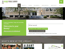 Tablet Screenshot of library.cityofalbany.net